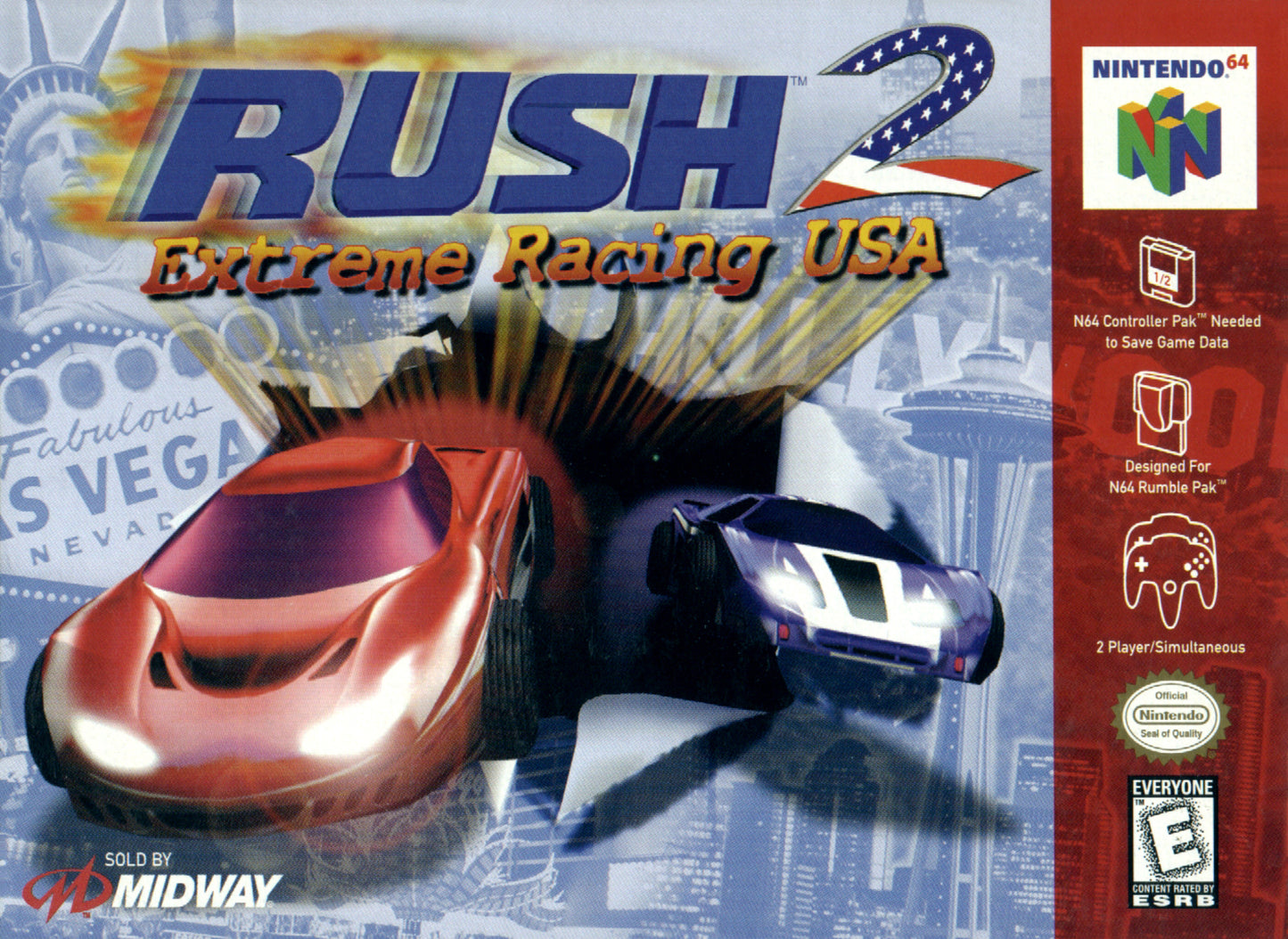 RUSH 2  - N64 (W/BOX)