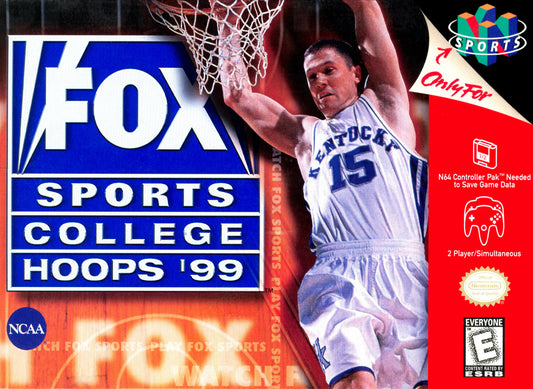 FOX SPORTS COLLEGE HOOPS '99  - N64 (W/BOX & MANUAL)