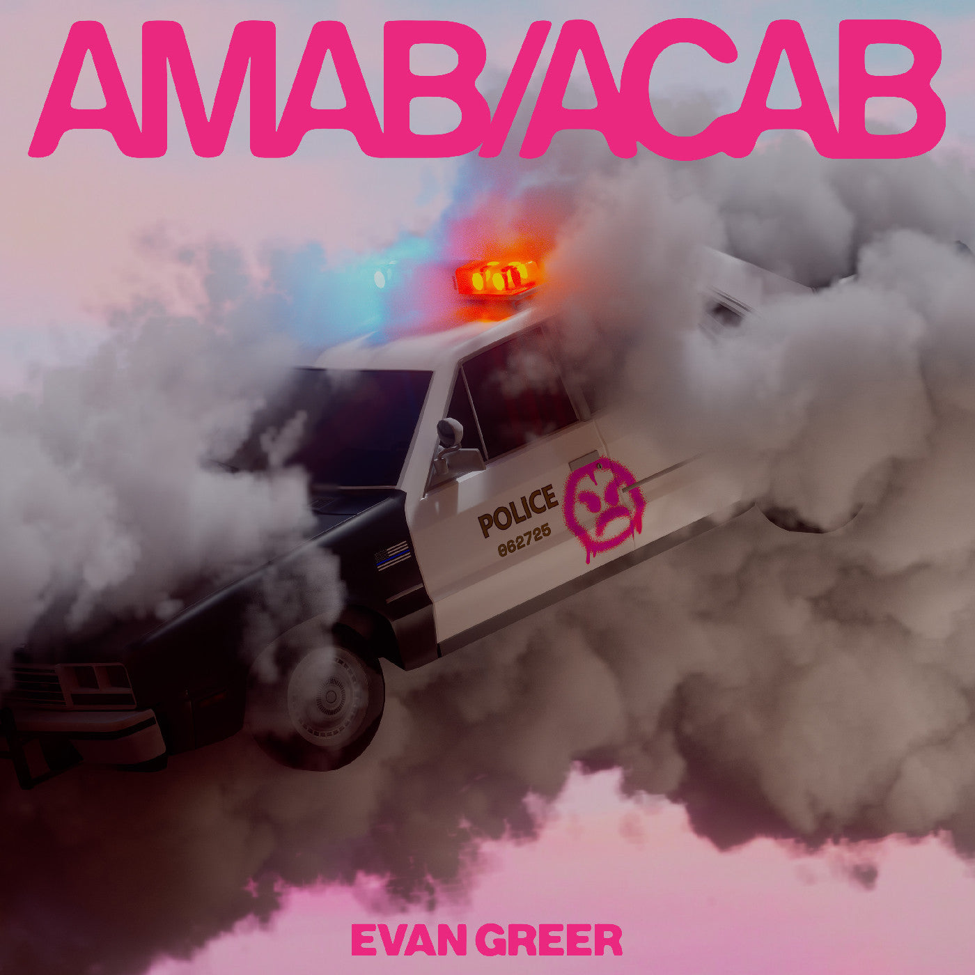 GREER, EVAN - AMAB/ACAB (CLEAR/PINK CLOUD VINYL)