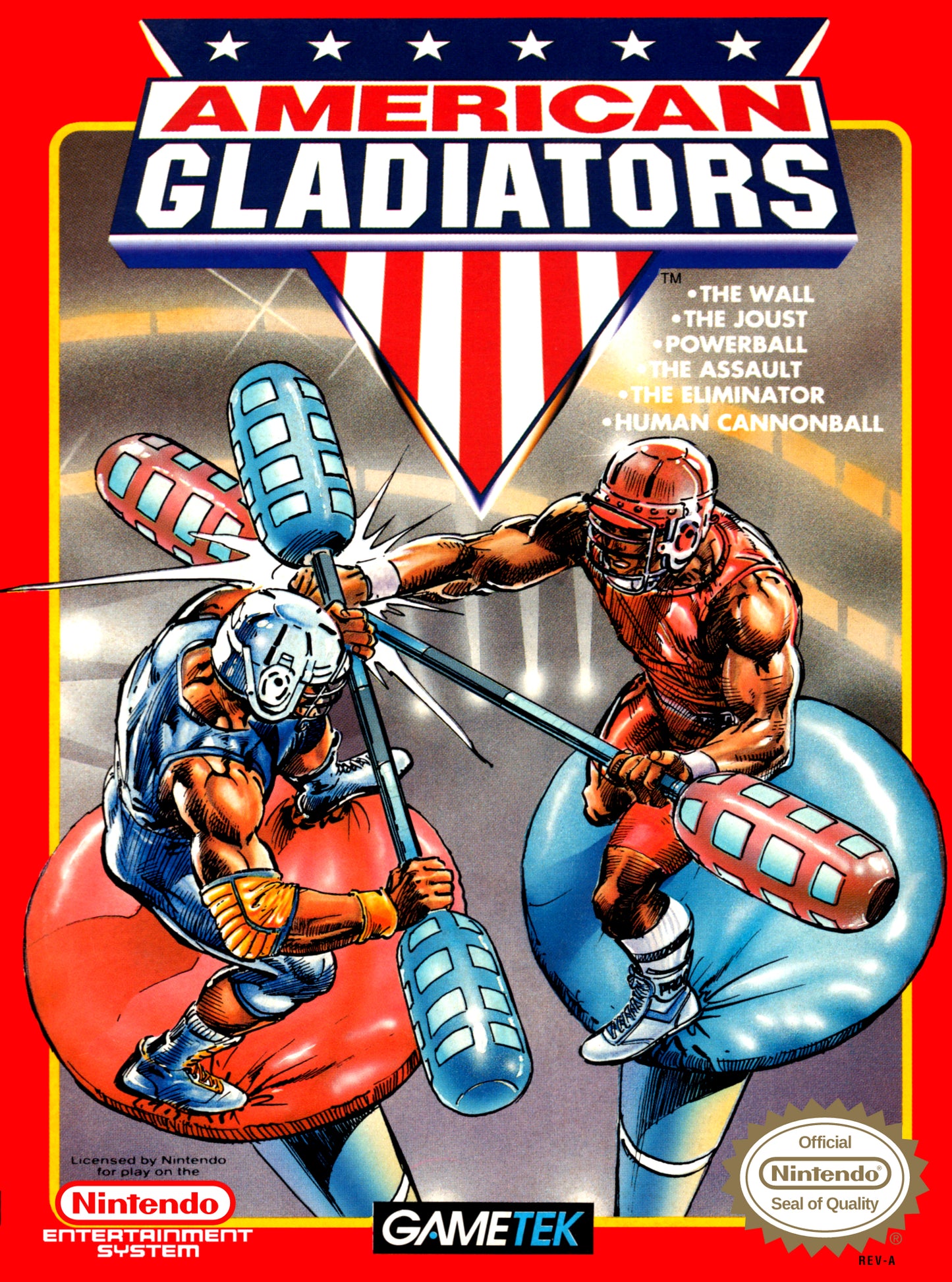 AMERICAN GLADIATORS  - NES (W/BOX)