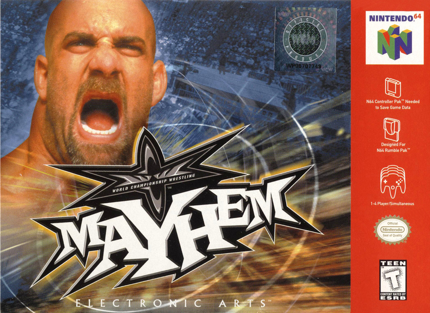 WCW MAYHEM  - N64 (W/BOX)