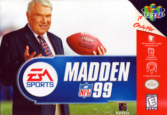 MADDEN NFL 99  - N64 (W/BOX)