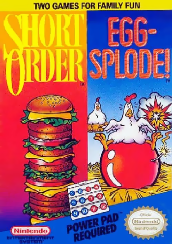 SHORT ORDER/EGGSPLODE  - NES (W/BOX)