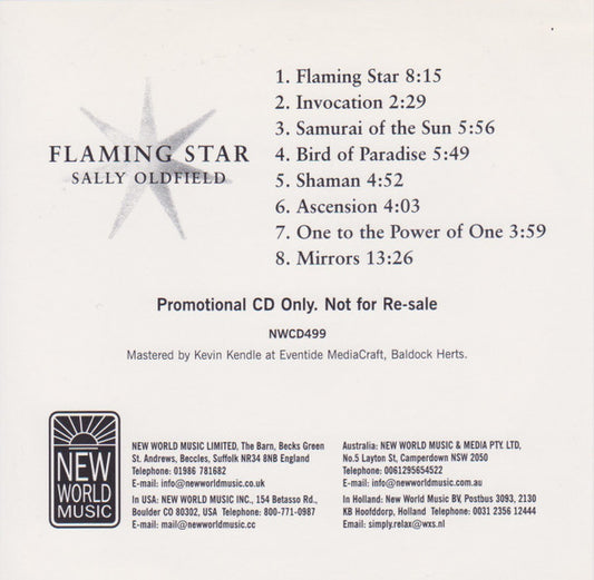 OLDFIELD, SALLY  - FLAMING STAR
