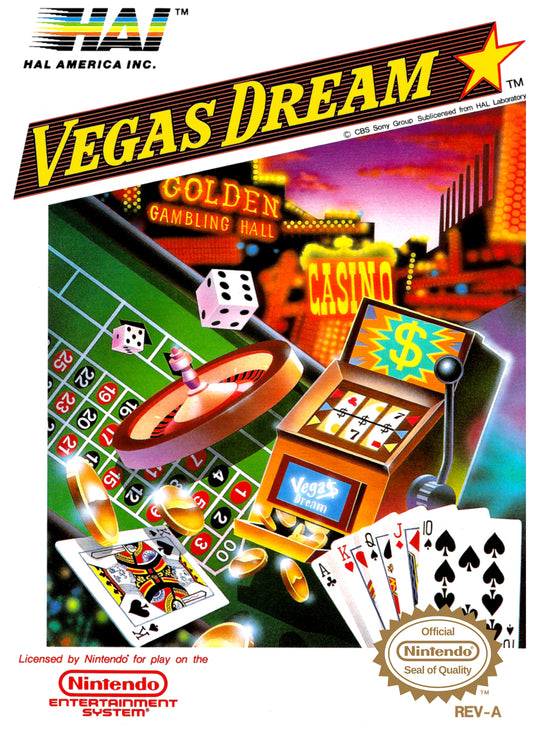 VEGAS DREAM  - NES (W/BOX & MANUAL)