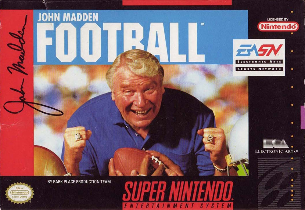 JOHN MADDEN FOOTBALL 93  - SNES (W/BOX & MANUAL)