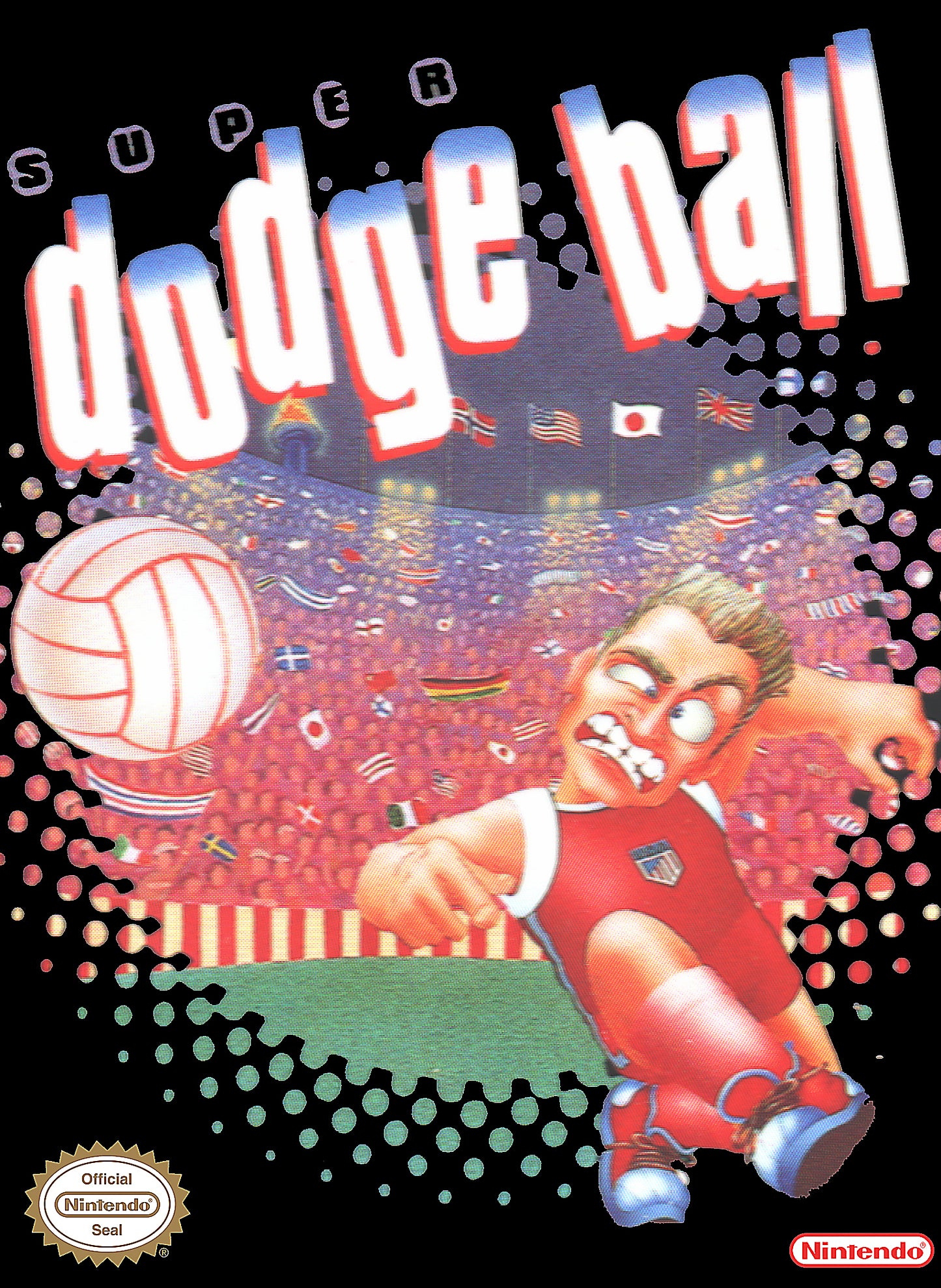 SUPER DODGE BALL  - NES (W/BOX & MANUAL)