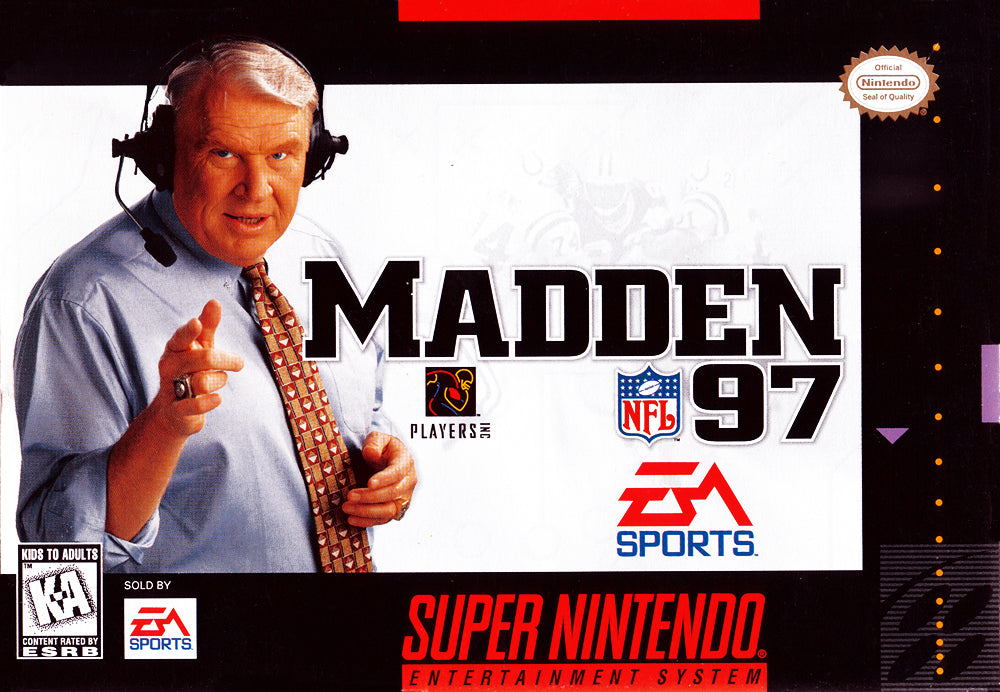 MADDEN NFL 97  - SNES (W/BOX & MANUAL)