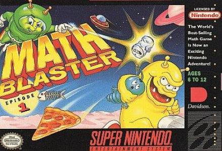 MATH BLASTER EPISODE 1  - SNES (W/BOX & MANUAL)