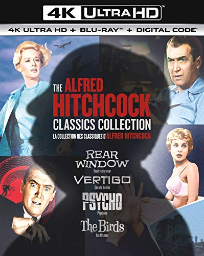 THE ALFRED HITCHCOCK CLASSICS COLLECTION (REAR WINDOW / VERTIGO / PSYCHO / THE BIRDS) - 4K ULTRA HD + BLU-RAY + DIGITAL