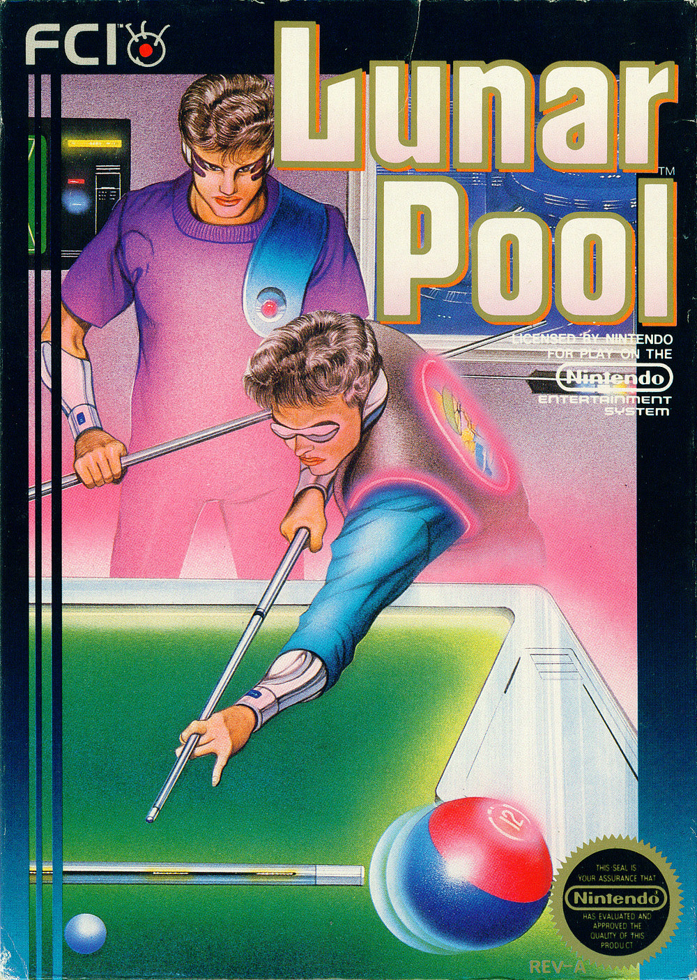 LUNAR POOL  - NES (W/BOX & MANUAL)