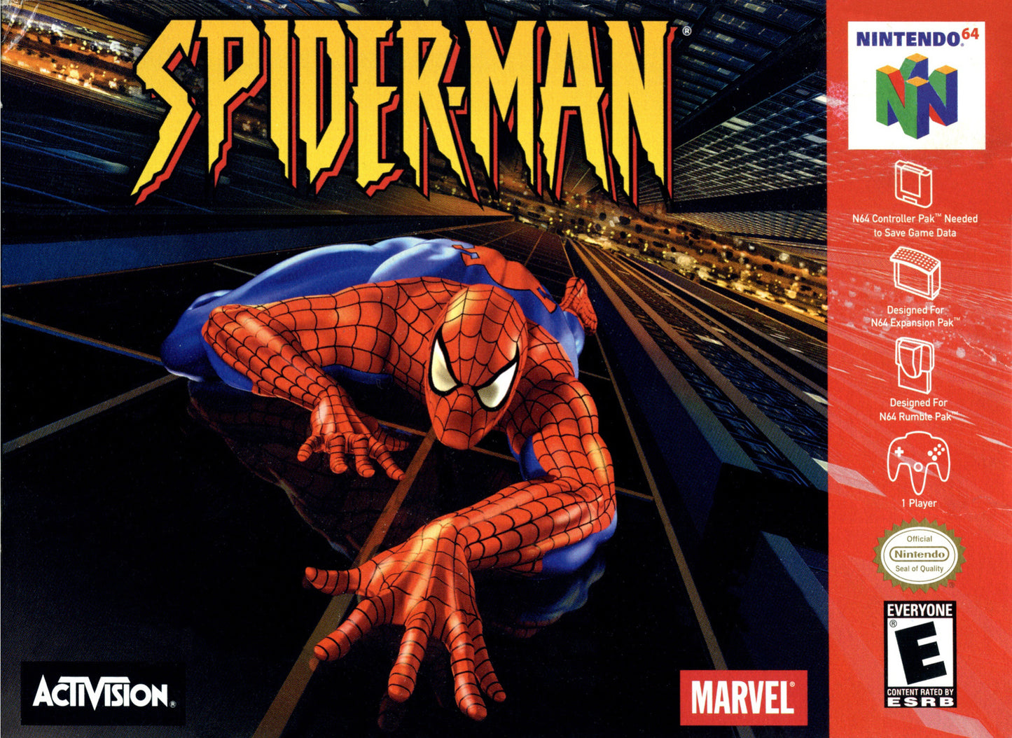 SPIDER-MAN  - N64 (W/BOX & MANUAL)