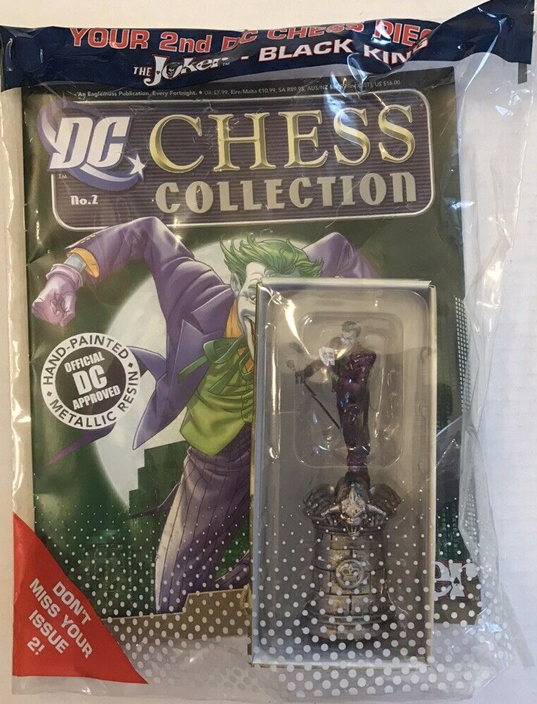 DC CHESS: JOKER (MAGAZINE W/CHESS PIECE) - ISSUE #2-HAND PAITED