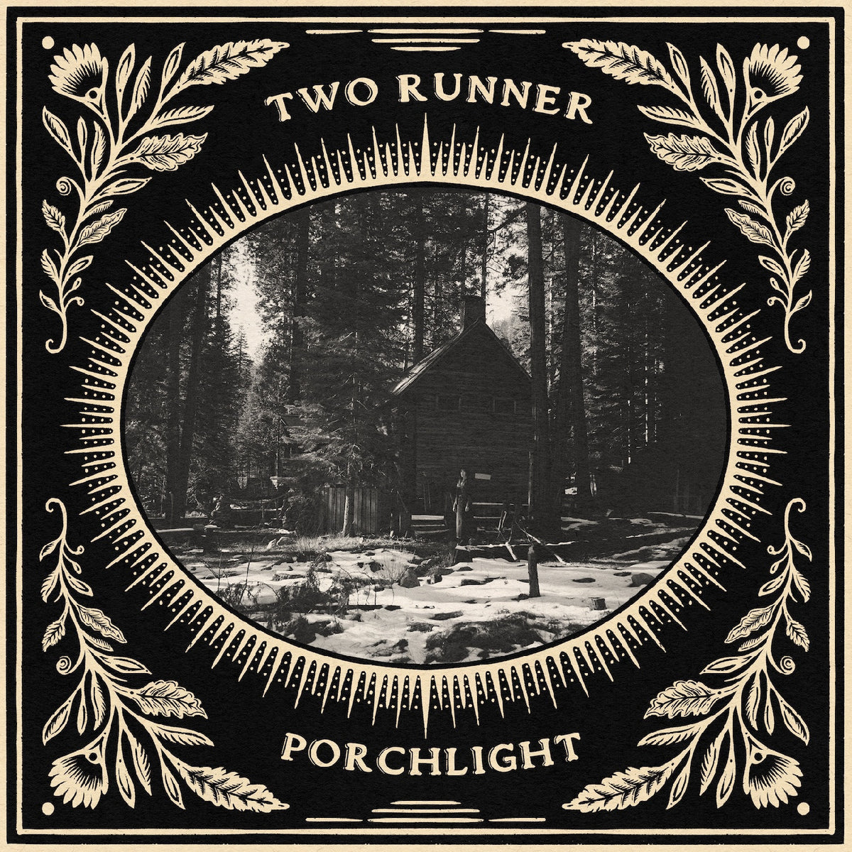 TWO RUNNER - PORCHLIGHT (INDIE EXCLUSIVE, "STRAWBERRY SMOG" BURGUNDY & BLACK SMOKE VINYL)