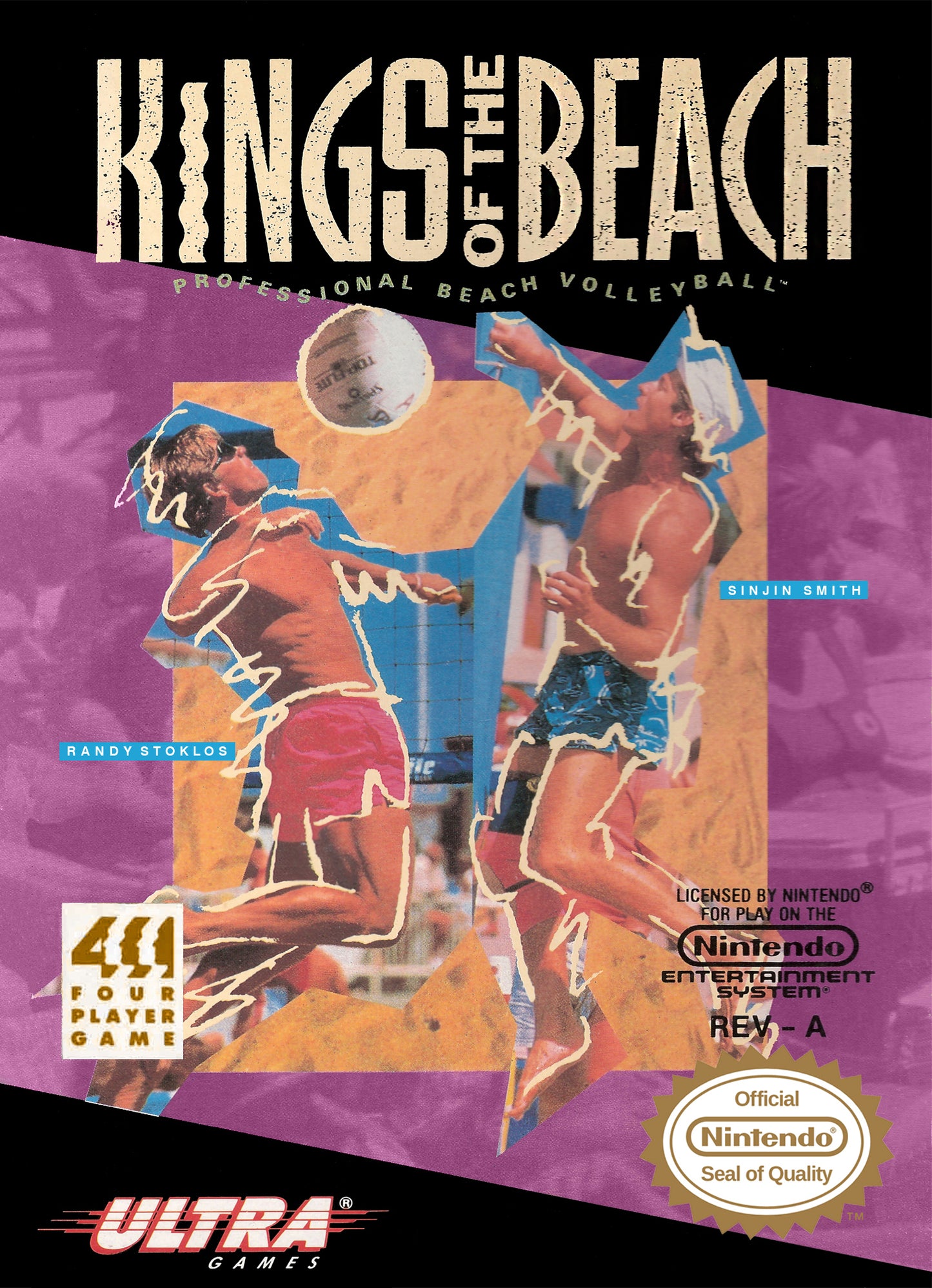 KINGS OF THE BEACH  - NES (W/BOX & MANUAL)