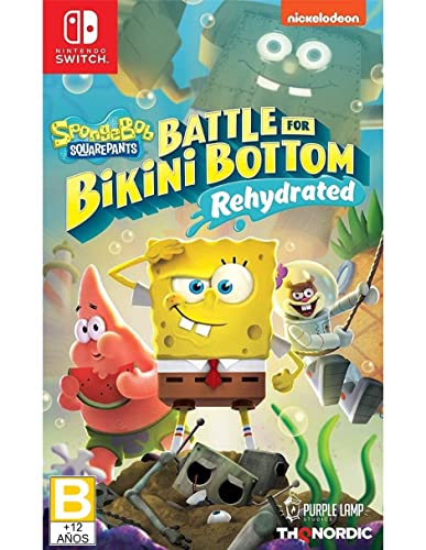 SPONGEBOB SQUAREPANTS BATTLE FOR BIKINI BOTTOM REHYDRATED NINTENDO SWITCH GAMES AND SOFTWARE