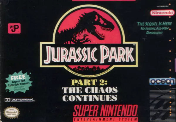 JURASSIC PARK 2: THE CHAOS CONTINUES  - SNES (W/BOX)