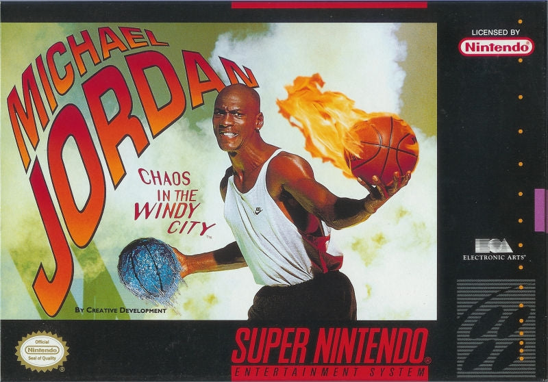 MICHAEL JORDAN: CHAOS IN THE WINDY CITY  - SNES (W/BOX & MANUAL)