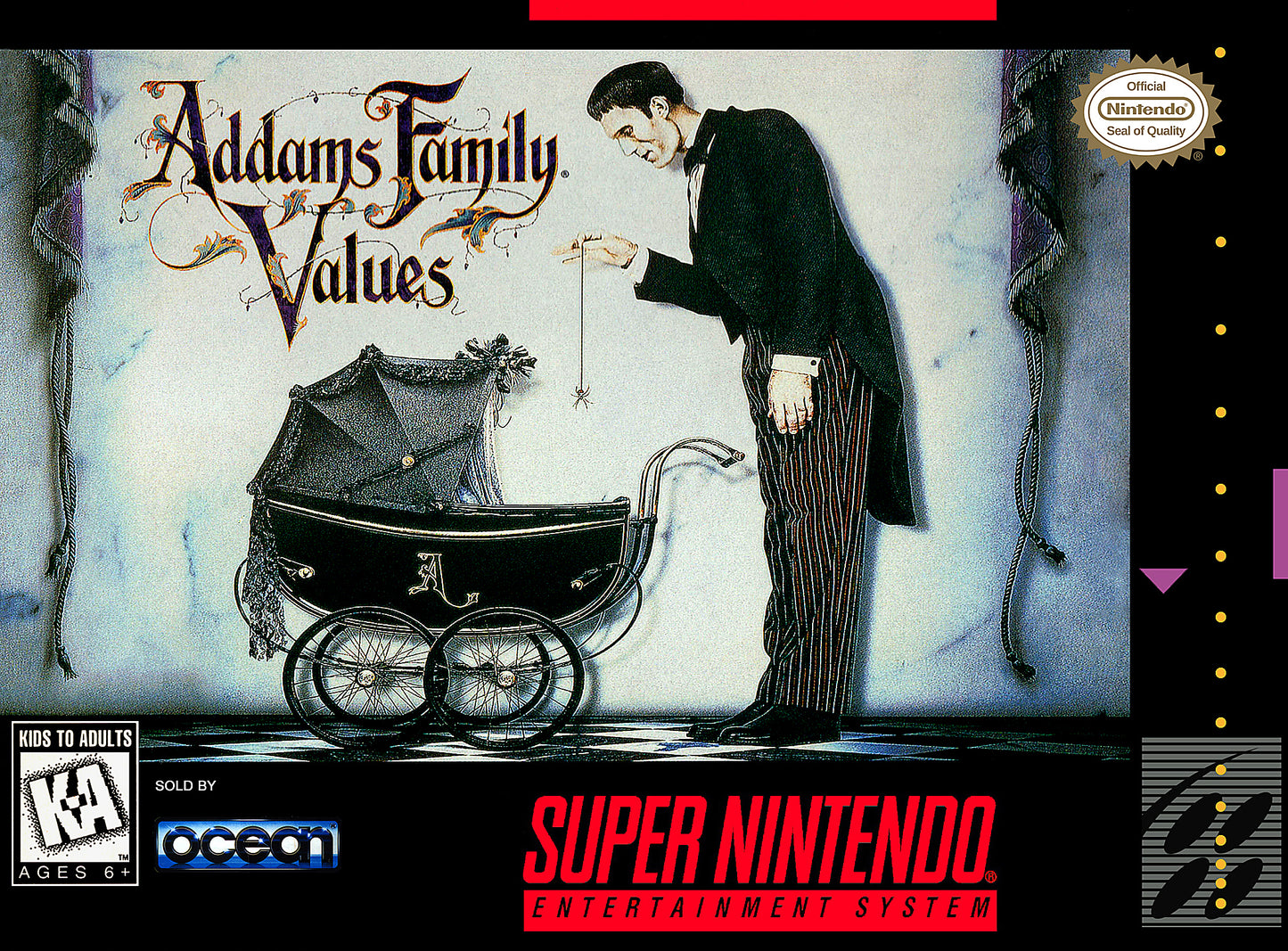 ADDAMS FAMILY VALUES  - SNES (W/BOX & MANUAL)