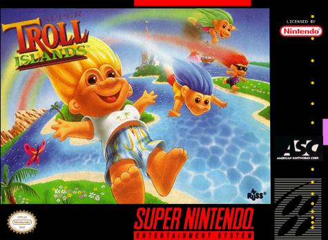 SUPER TROLL ISLANDS  - SNES (W/BOX & MANUAL)