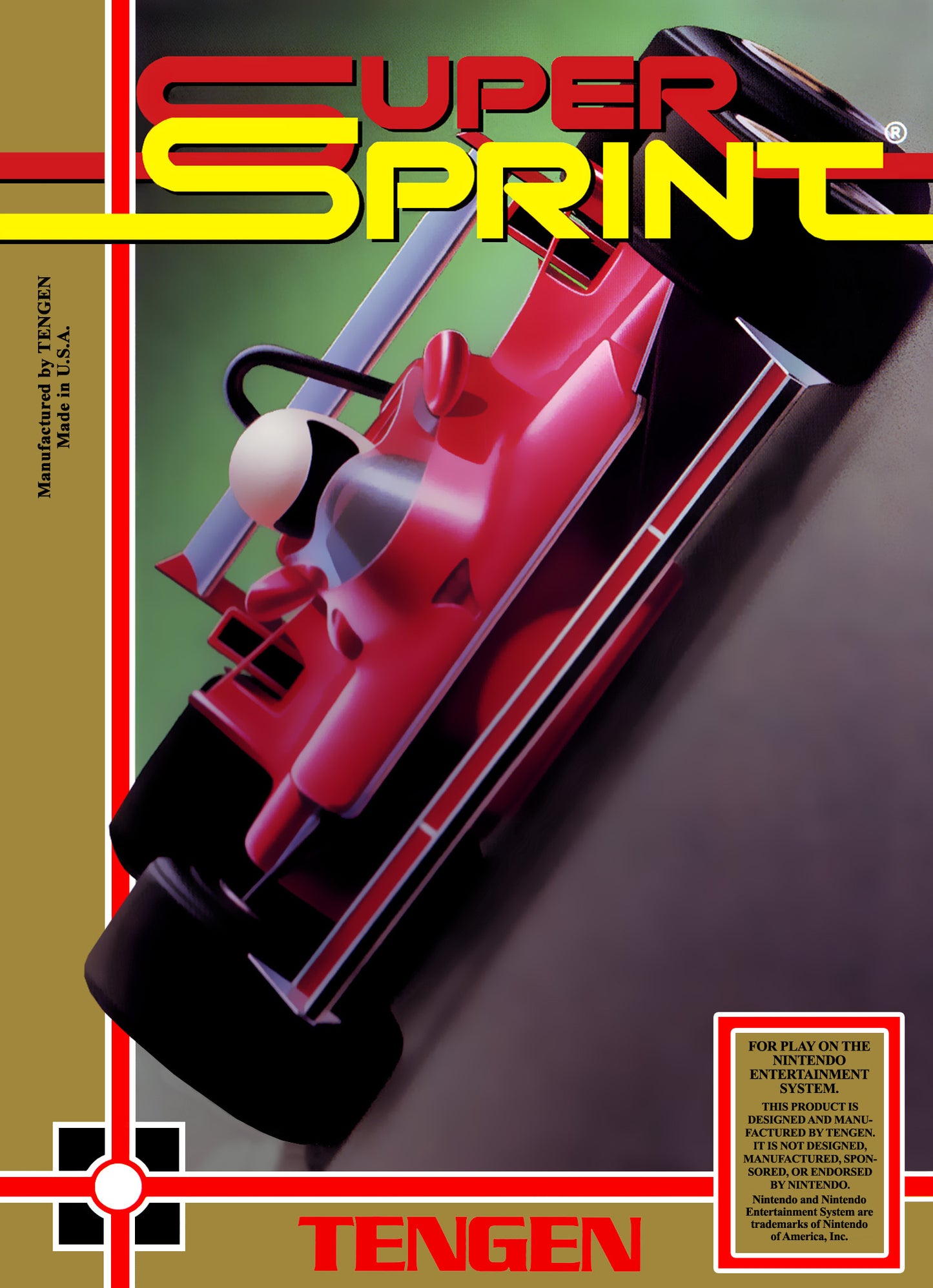 SUPER SPRINT  - NES (W/BOX)