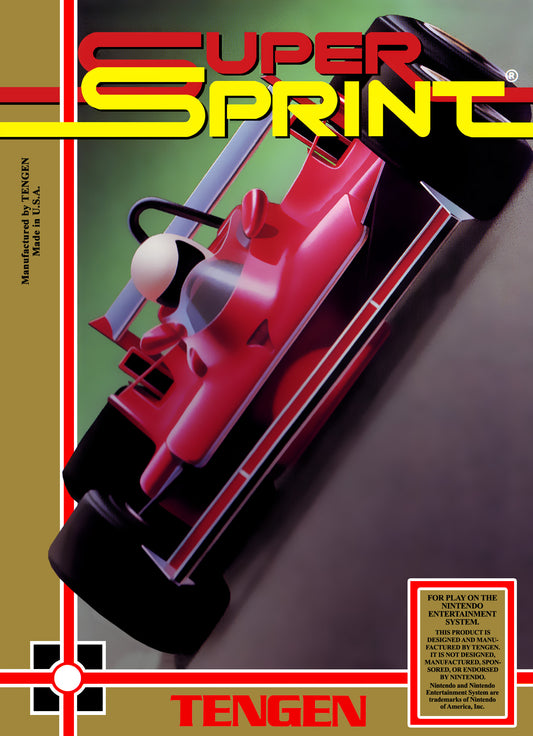 SUPER SPRINT  - NES (W/BOX)