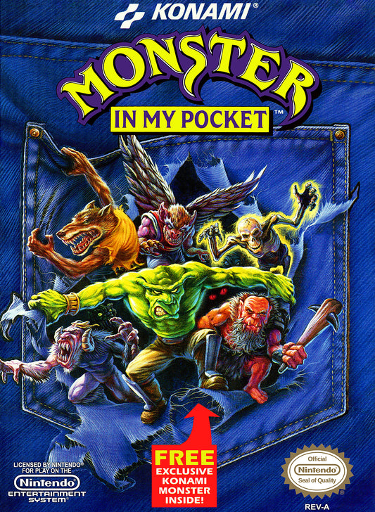 MONSTER IN MY POCKET  - NES (W/BOX & MANUAL)