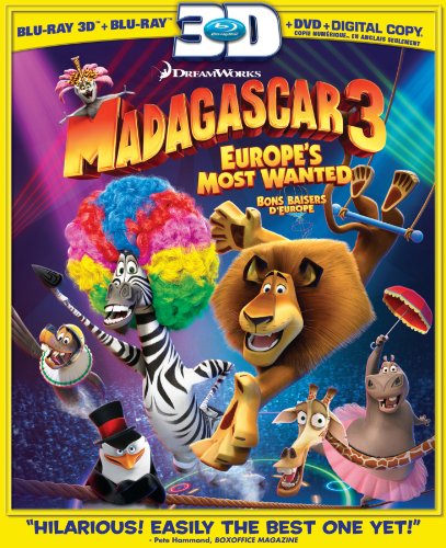 MADAGASCAR 3: EUROPE'S MOST WANTED [BLU-RAY 3D + BLU-RAY + DVD + DIGITAL COPY] (BILINGUAL)