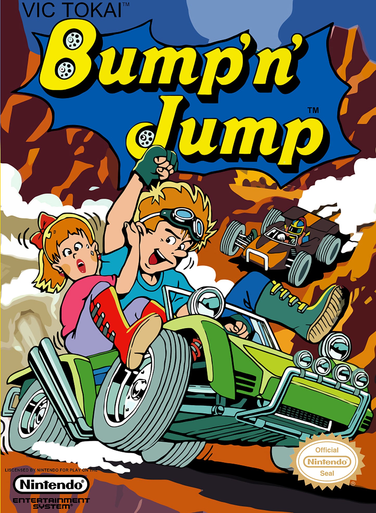 BUMP 'N' JUMP  - NES (W/BOX & MANUAL)