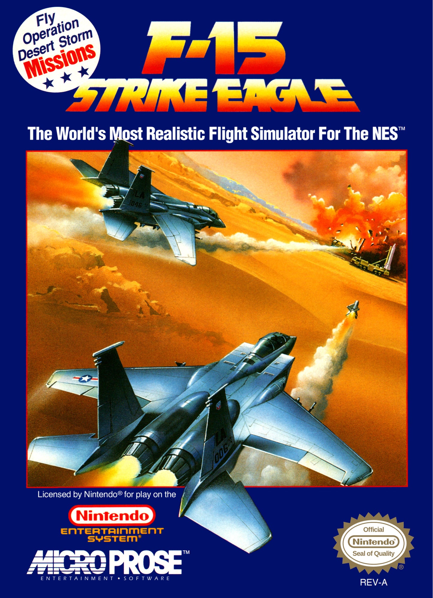 F-15 STRIKE EAGLE  - NES (W/BOX)