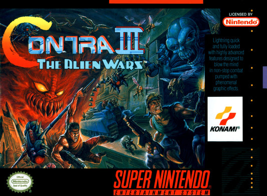 CONTRA III: THE ALIEN WARS  - SNES (W/BOX)