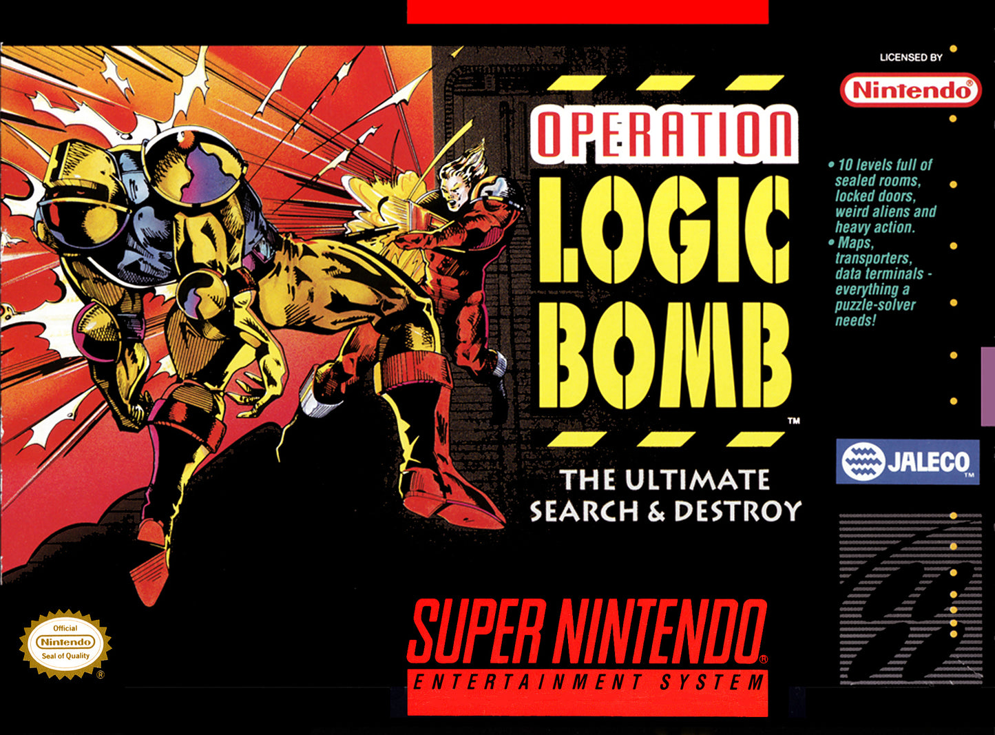 OPERATION LOGIC BOMB  - SNES (W/BOX & MANUAL)