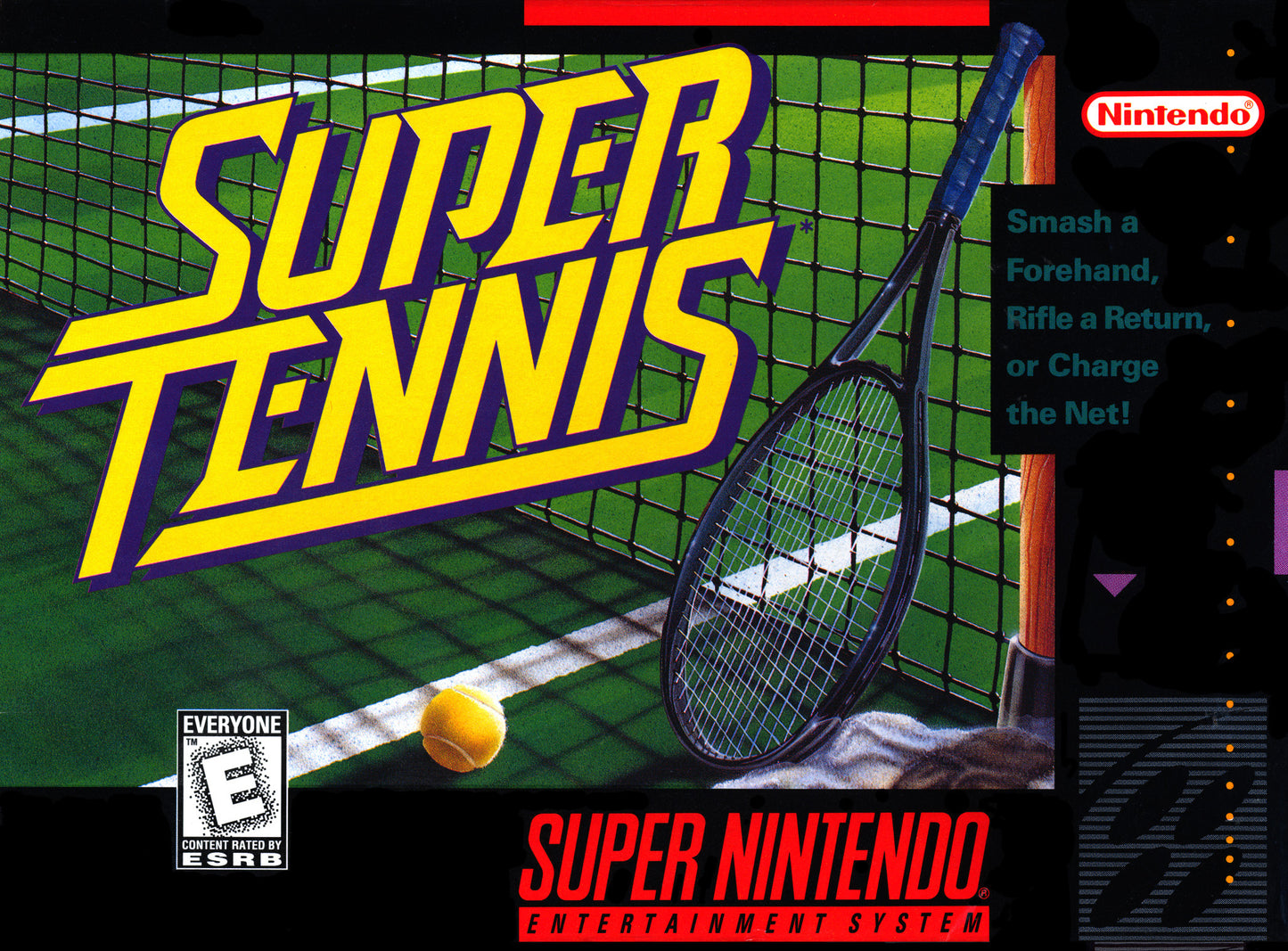 SUPER TENNIS  - SNES (W/BOX & MANUAL)