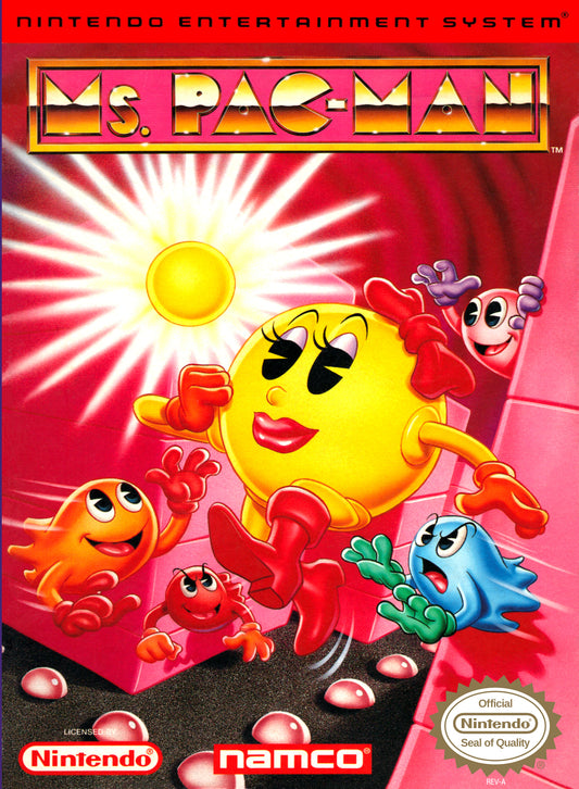 MS. PAC-MAN (NAMCO)  - NES (W/BOX)