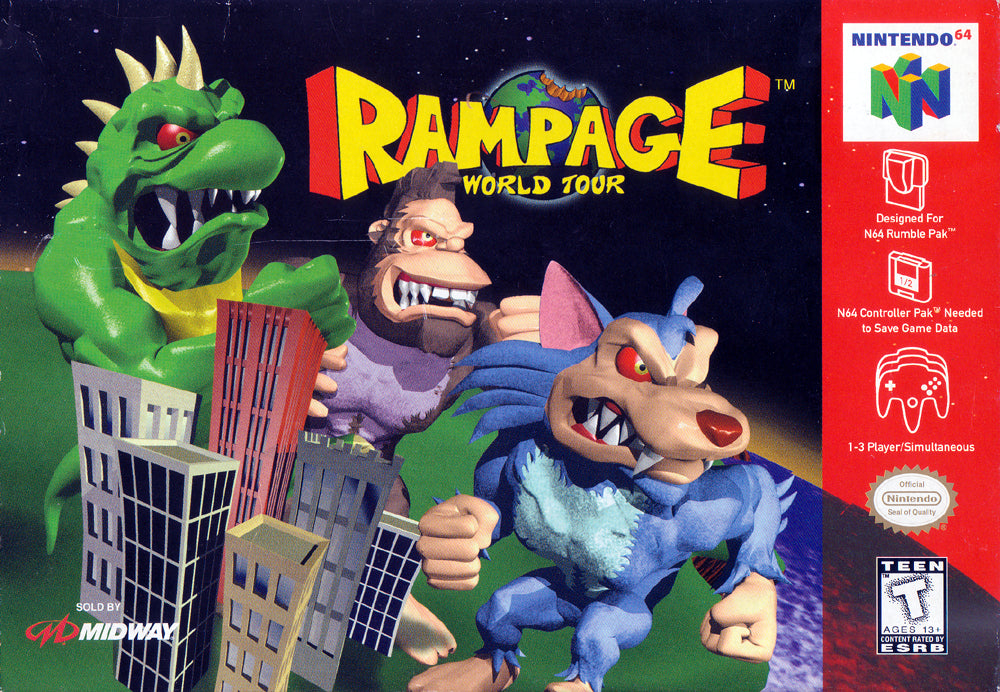 RAMPAGE: WORLD TOUR  - N64 (W/BOX & MANUAL)