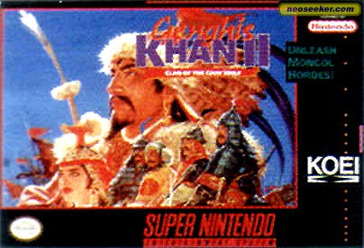 GENGHIS KHAN II: CLAN OF THE GRAY WOLF  - SNES (W/BOX)