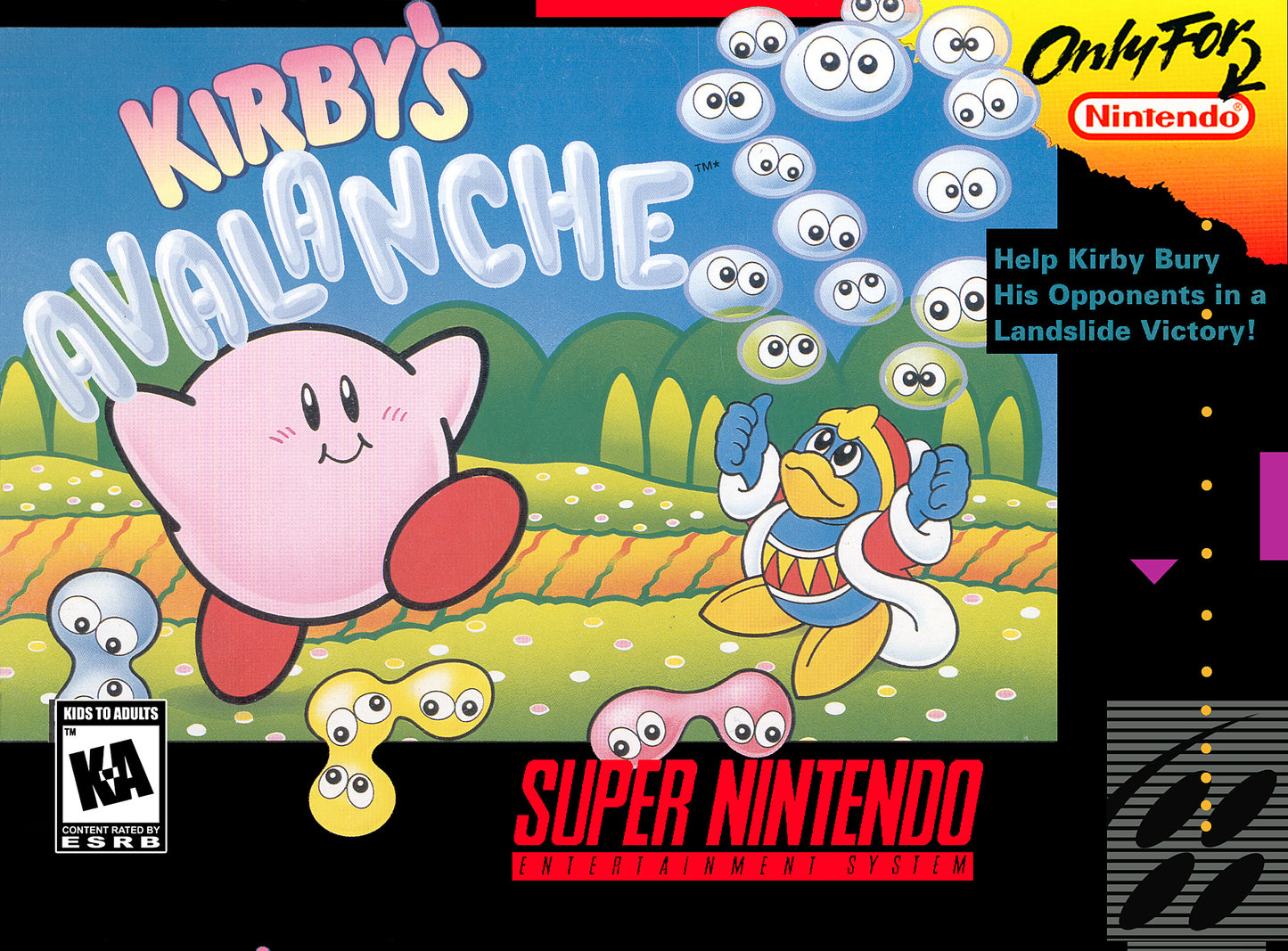 KIRBY'S AVALANCHE  - SNES (W/BOX & MANUAL)