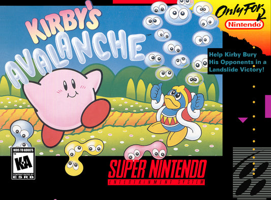 KIRBY'S AVALANCHE  - SNES (W/BOX & MANUAL)