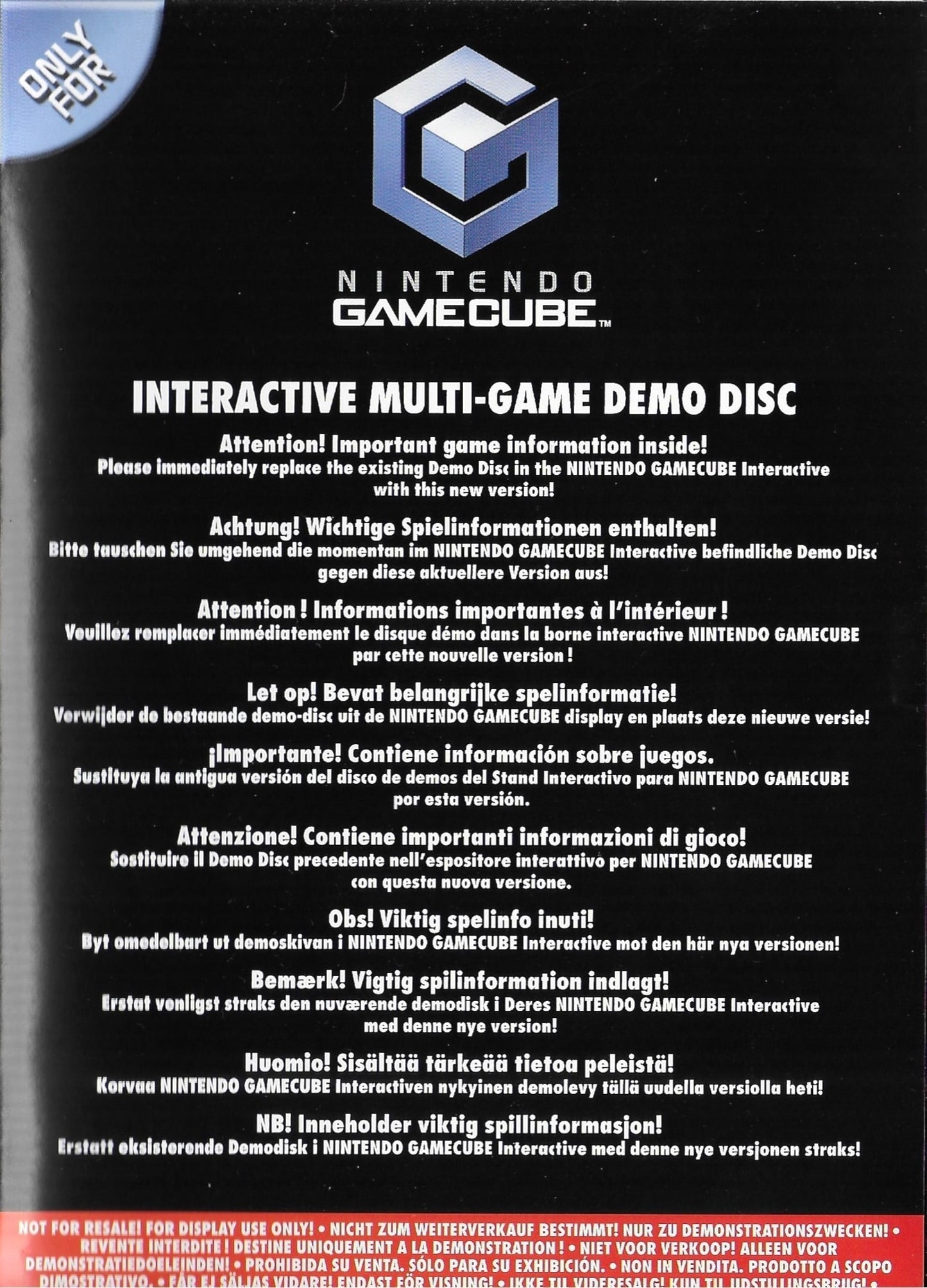 INTERACTIVE MULTI-GAME DEMO DISC #7  - GCB