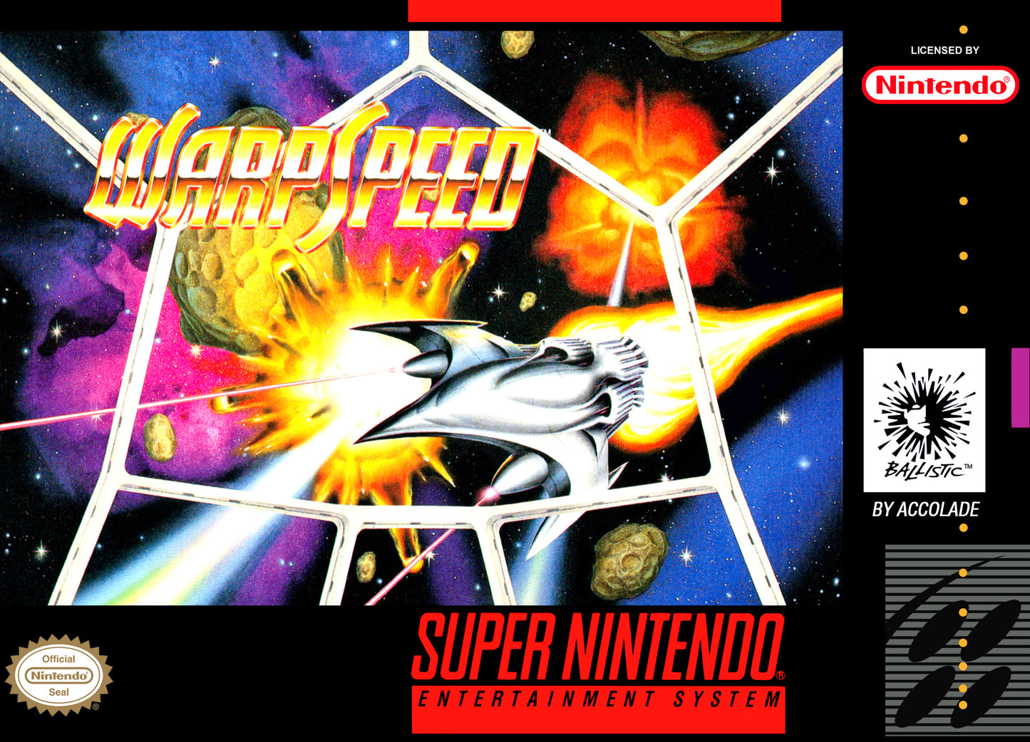 WARPSPEED  - SNES (W/BOX & MANUAL)