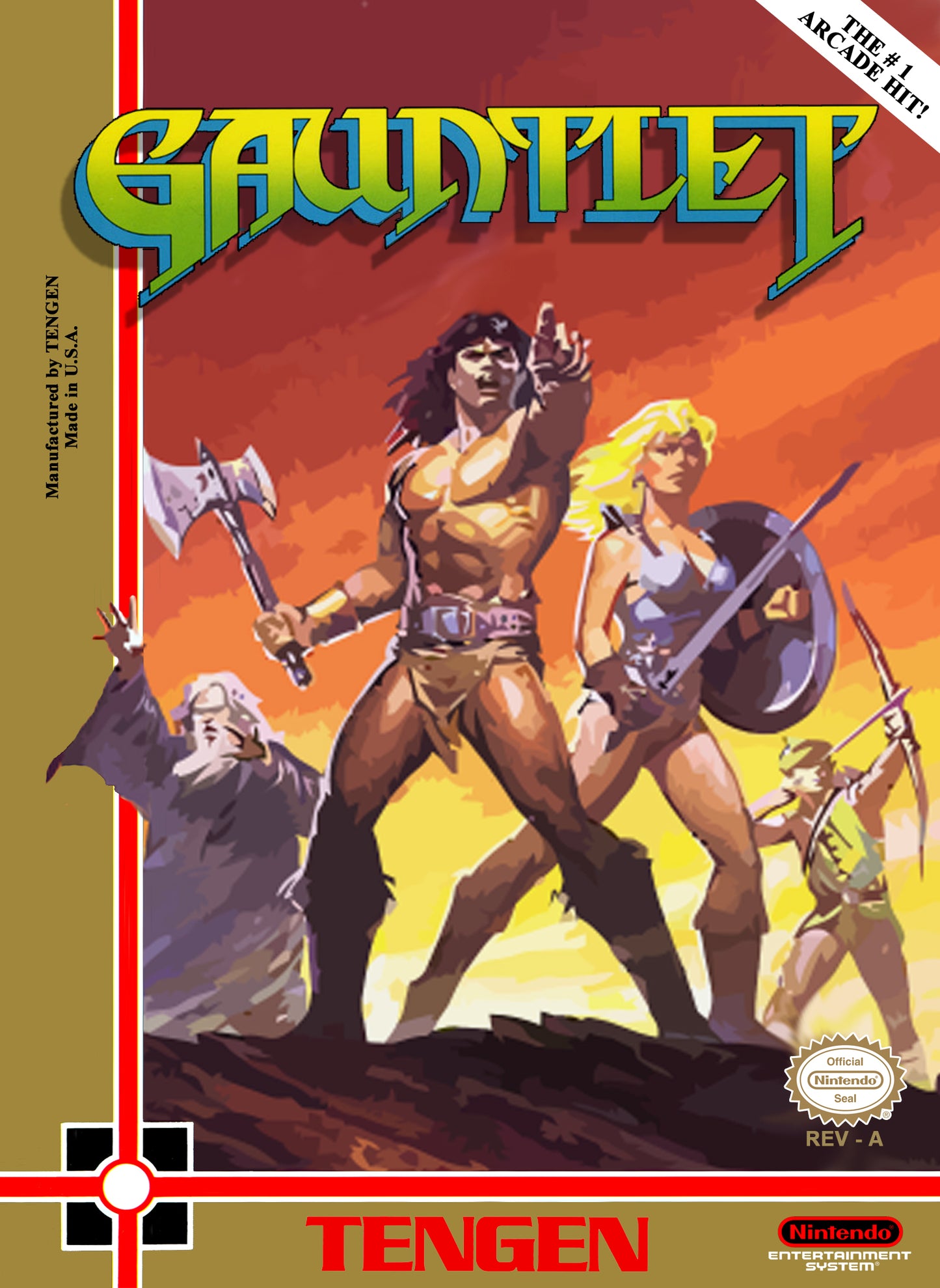 GAUNTLET  - NES (W/BOX)