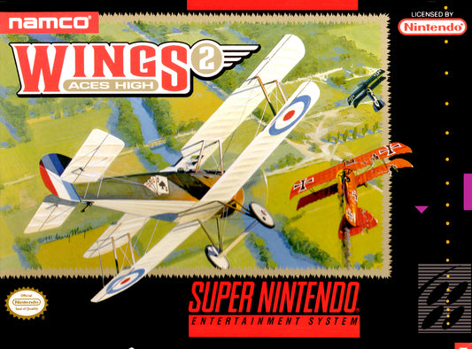 WINGS 2: ACES HIGH  - SNES (W/BOX & MANUAL)