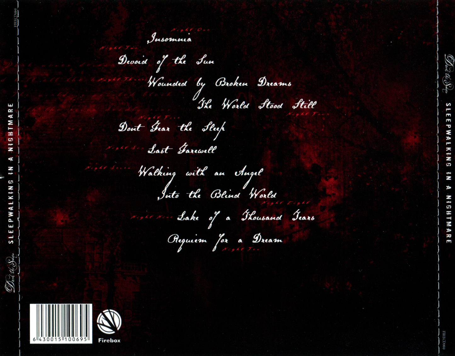 DARK THE SUNS  - SLEEPWALKING IN A NIGHTMARE