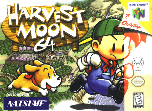 HARVEST MOON 64  - N64 (W/BOX & MANUAL)