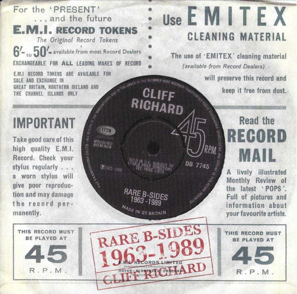 RICHARD, CLIFF  - RARE B-SIDES 1963-1989