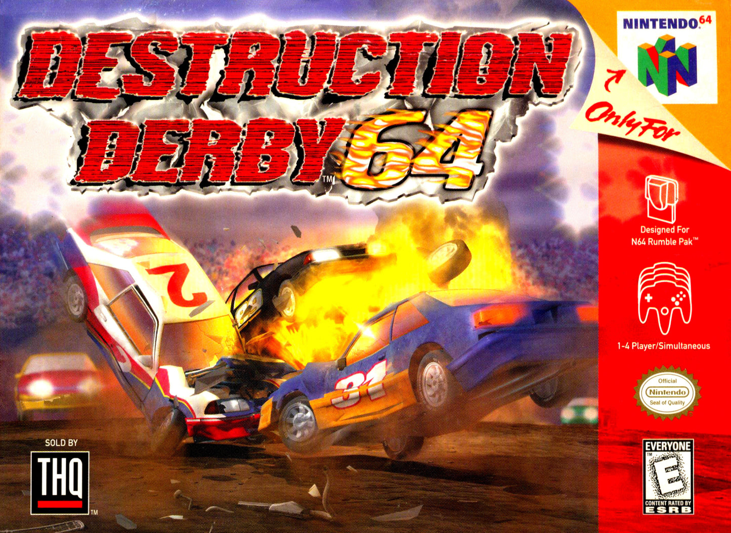 DESTRUCTION DERBY 64  - N64 (W/BOX & MANUAL)