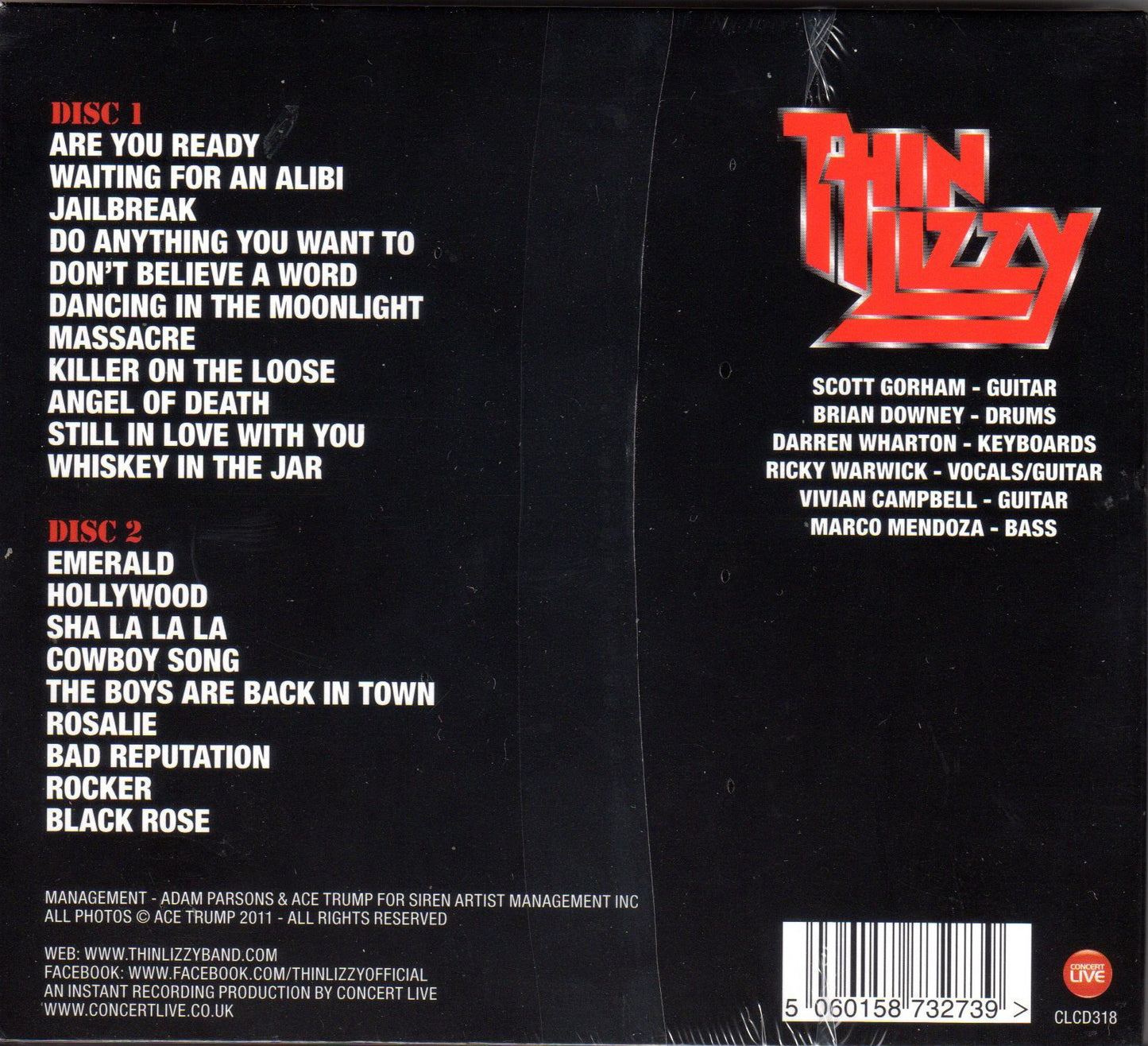 THIN LIZZY  - LIVE IN LONDON 2011