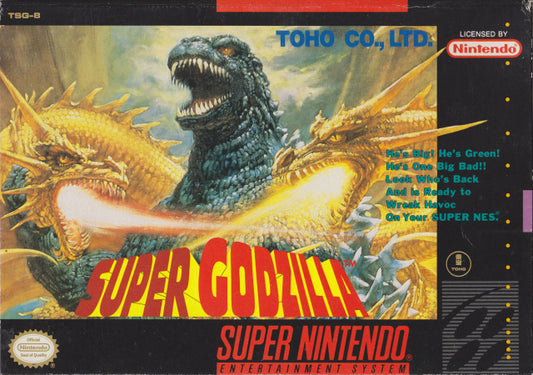 SUPER GODZILLA  - SNES (W/BOX & MANUAL)