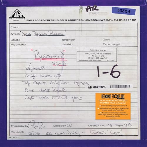 THE ALAN PARSONS PROJECT - PYRAMID 'WORK IN PROGRESS' [VINYL]
