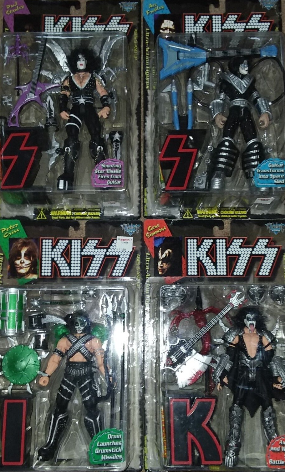 KISS: GENE/PETER/PAUL/ACE - MCFARLANE-1997-SET OF 4